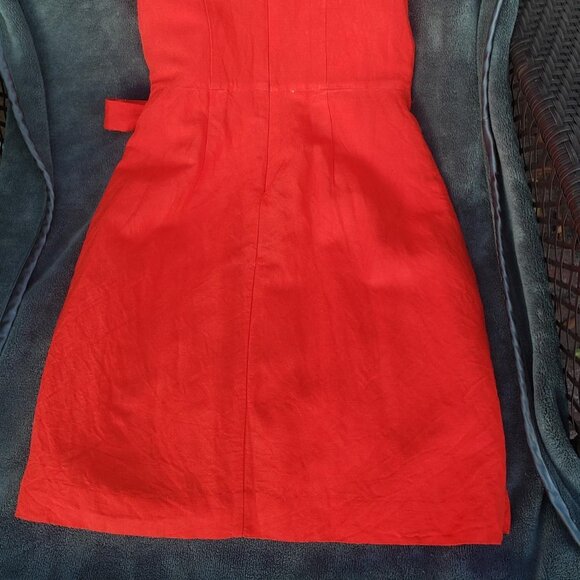 Flattering Ann Taylor Linen/Rayon Blend Wrap Dress - Picture 5 of 10